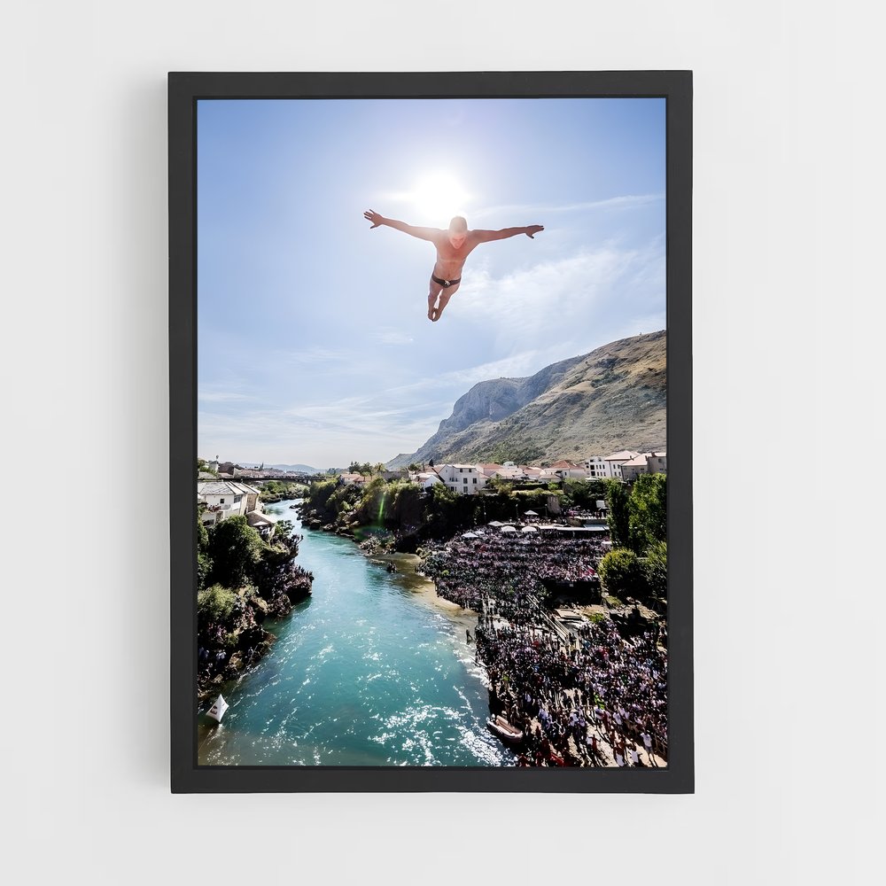 Poster Diving de world – affiche Plongeon depuis une plateforme (vue 2)